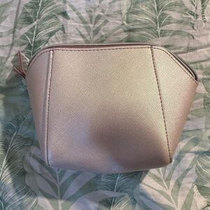 Rose gold pink make-up bag